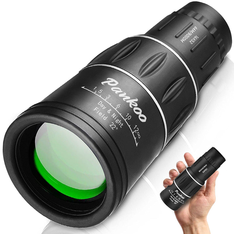 [Australia - AusPower] - 16X52 Monocular Telescope, High Power Prism Compact Monoculars for Adults Kids HD Monocular Scope for Bird Watching Hiking Concert Travelling 