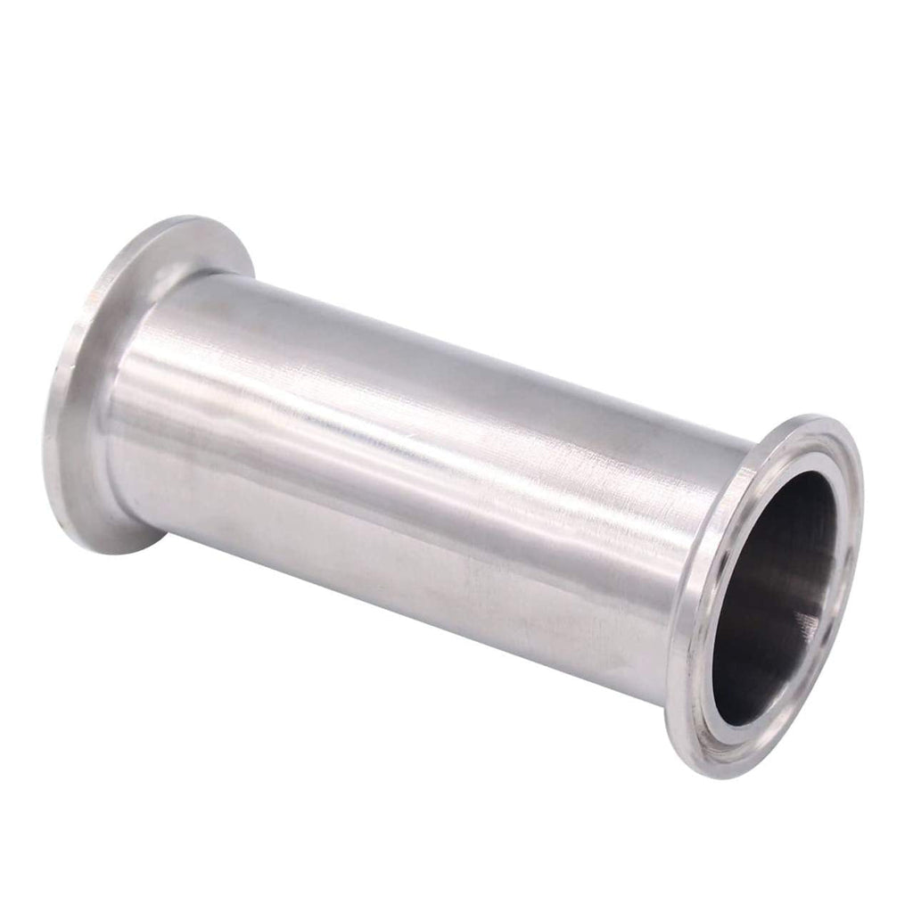 [Australia - AusPower] - LOZOME Sanitary Spool Tube with Clamp Ends 50.5MM Ferrule Flange, Seamless Round Tubing for 1.5 inch Tri Clamp,Stainless Steel 304 Tube Length: 4 Inch / 102MM 
