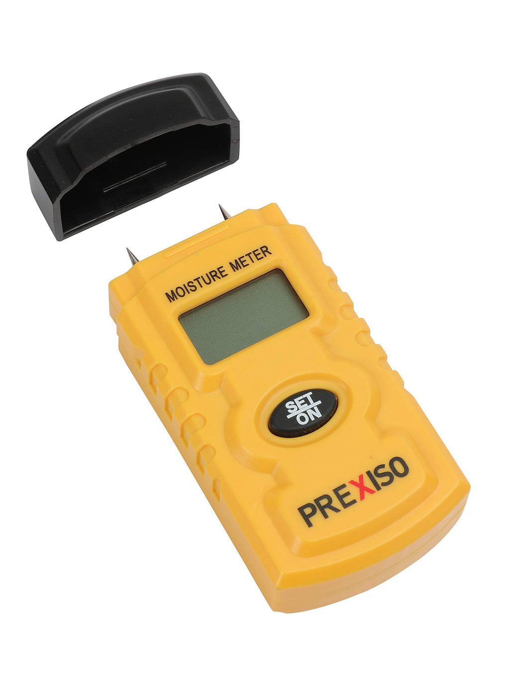 [Australia - AusPower] - PREXISO PMX-42A Moisture Meter, Stainless Steel Prongs, LCD Screen, Auto Shut-Off, Single-Button Operation, (1 Pack), PMX-42A , Yellow 