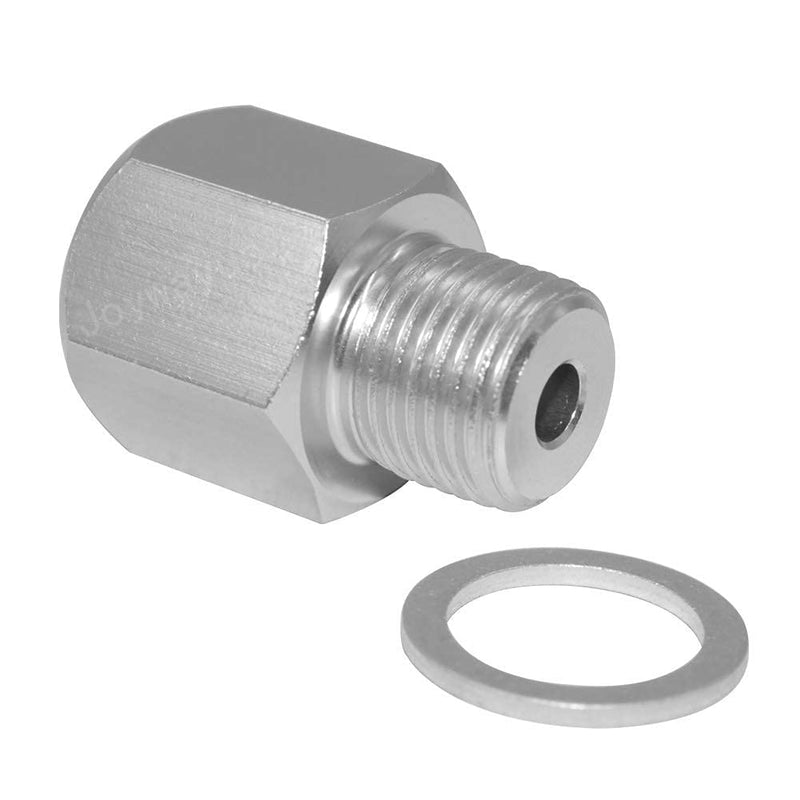 [Australia - AusPower] - Joywayus Aluminum Oil Pressure Sensor Adapter Swap Male M16x1.5 to Female 1/4" NPT Thread Pipe Fittings Male M16*1.5 and Female 1/4" NPT 