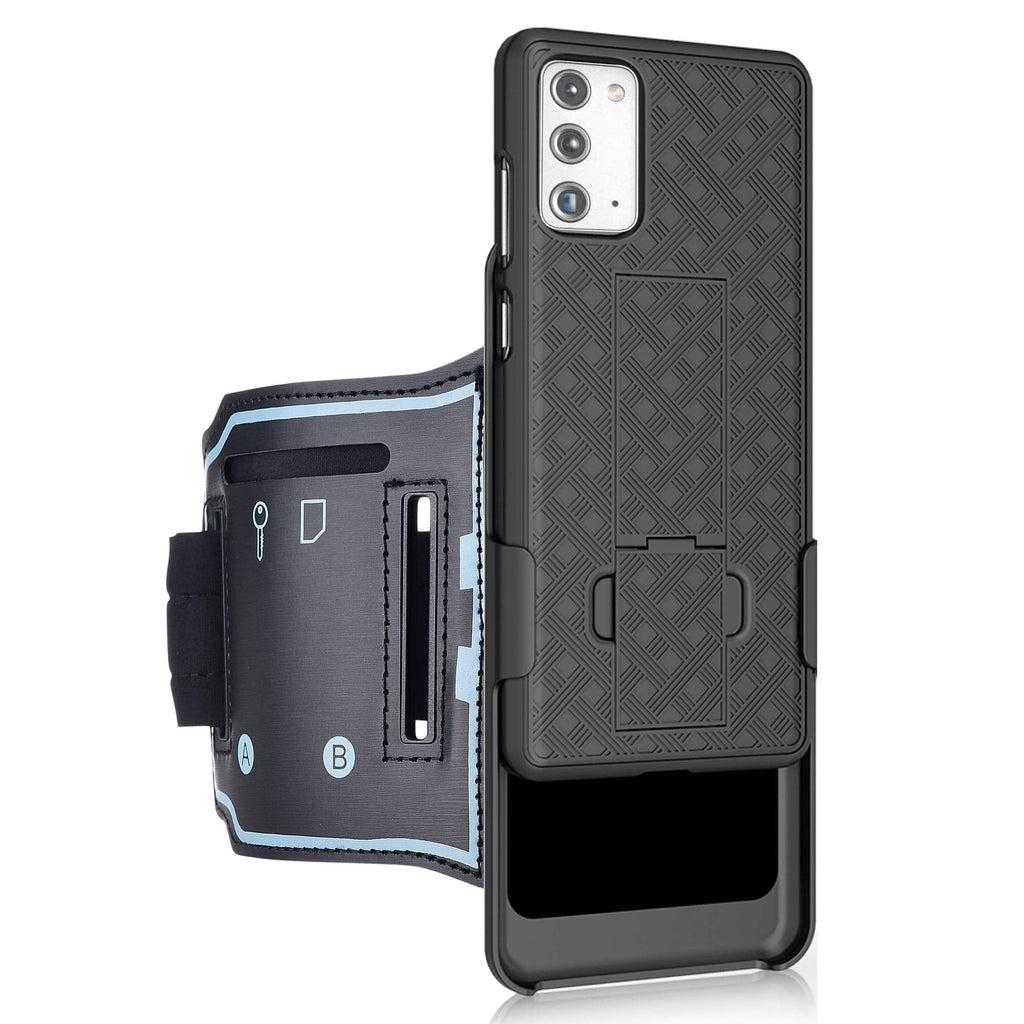 [Australia - AusPower] - igooke Galaxy Note 20 Ultra 5G Sports Armband, Hybrid Hard case Cover Built in Kickstand with Sports Armband Combo,Running Case for Sports Jogging Exercise Fitness (Note 20 Ultra) 