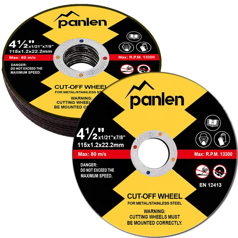 [Australia - AusPower] - 10 Pack Panlen Cutting Wheel,4-1/2 inch Metal &Stainless Steel Cut-Off Disc,Thin Metal Cutting Disc for Angle Grinder by Panlen (10) 10 