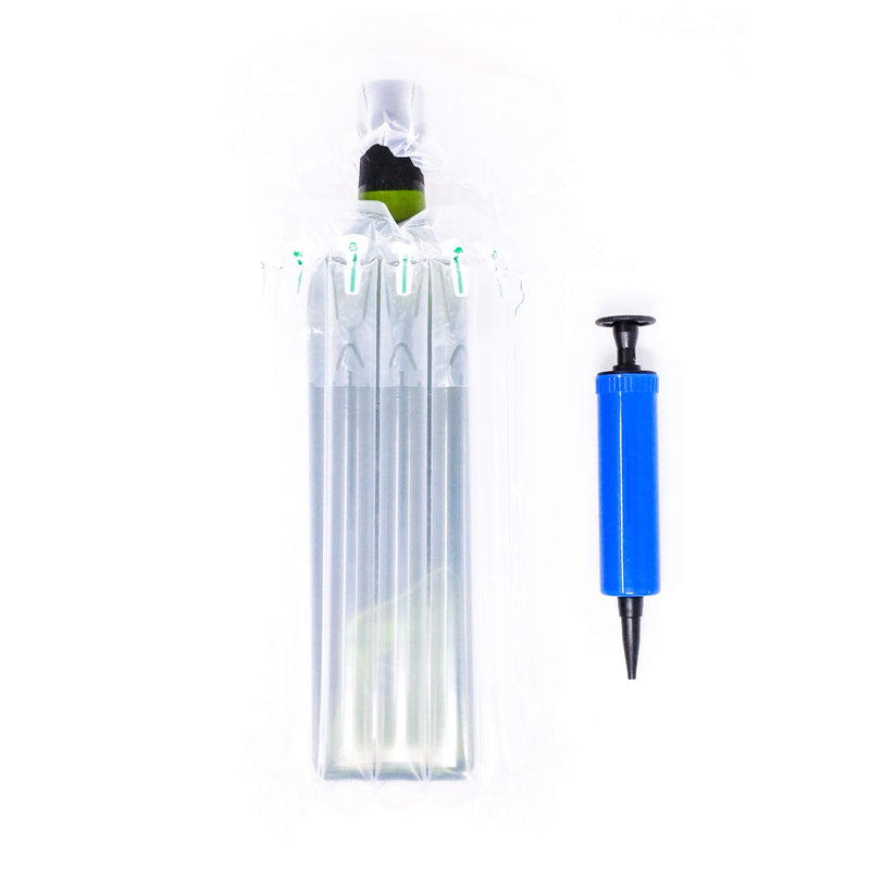 [Australia - AusPower] - Innovative Haus Pack of 25 Wine Bottle Protector Bag with Free Pump. Inflatable Air Columns Cushioning Safe Transportation of Glass Bottles While Traveling on Airplane. Premium Packaging Materials 