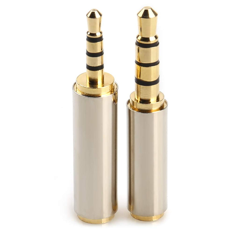 [Australia - AusPower] - LEOU 3.5mm Male to 2.5mm Female and 2.5mm Male to 3.5mm Female Audio Headphone Adapter Headset Converter 3 Ring Gold Plated Jack Plug Stereo -2PCS 