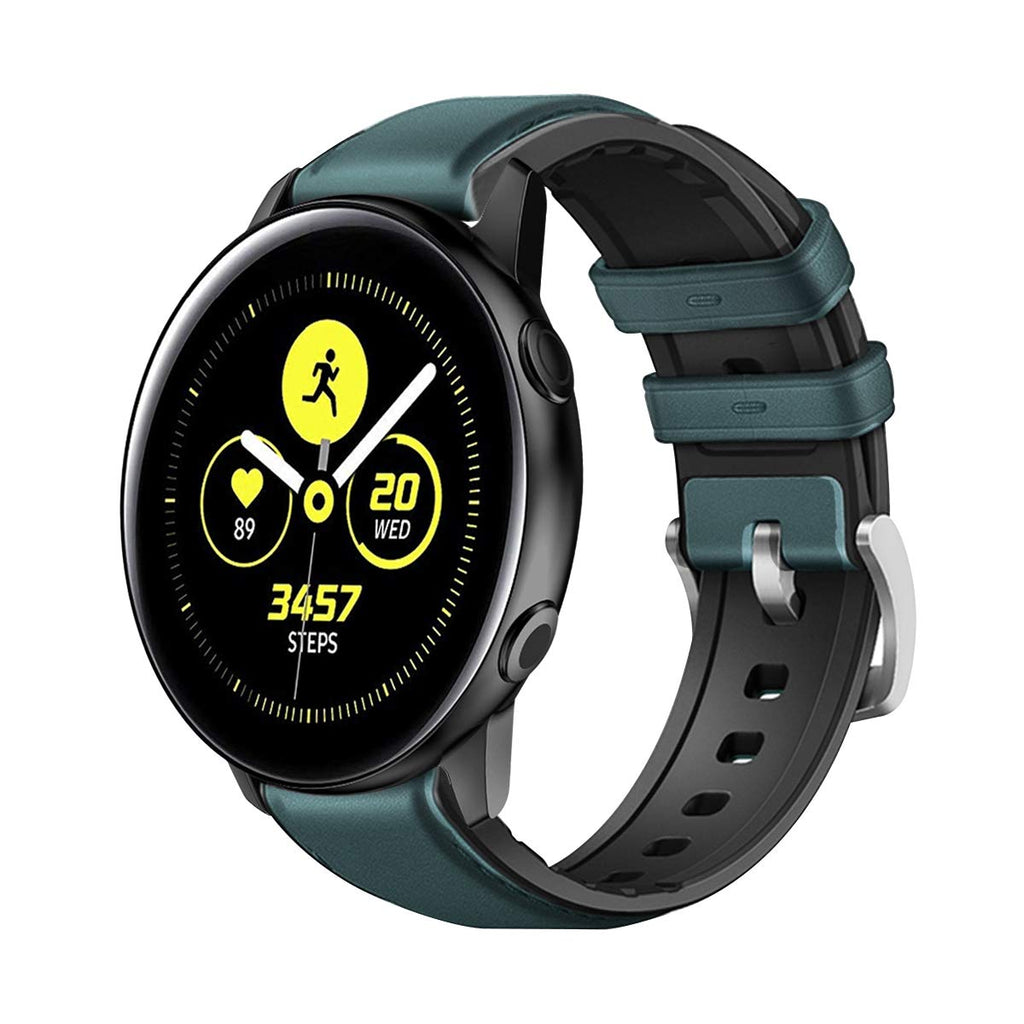 [Australia - AusPower] - Morsey Compatible with Samsung Galaxy Watch Active 2 Bands 40mm 44mm, 20mm Hybrid Sports Band Leather Sweatproof Strap Replacement for Samsung Galaxy Watch 42mm/Active 40mm Smart Watch (Jasper) Jasper 