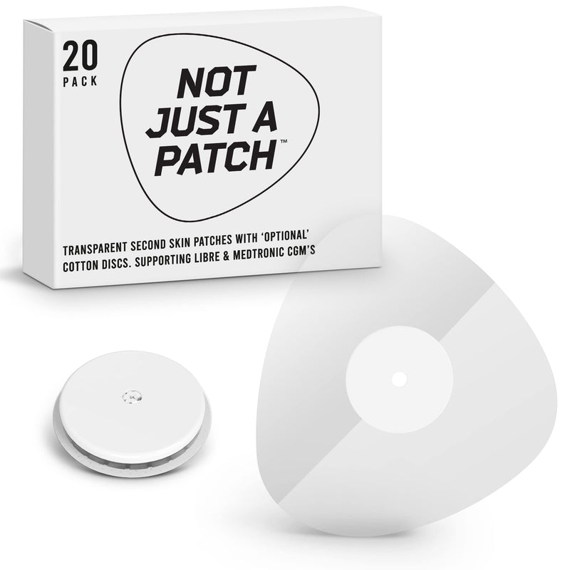 [Australia - AusPower] - Not Just A Patch CGM Sensor Patches for Freestyle Libre and Medtronic Sensors (20 Pack) - Transparent Clear Water Resistant & Durable for 10-14 Days - Pre-Cut Freestyle Libre 2 Sensor Covers 