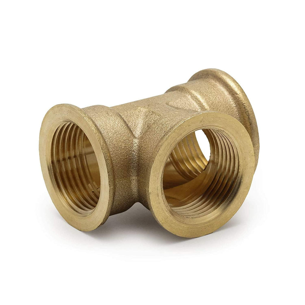 [Australia - AusPower] - Tee Adapter 3/4" Female Pipe Thread Adapter Fittings Brass Connector T Adapter Pipe Fitting 