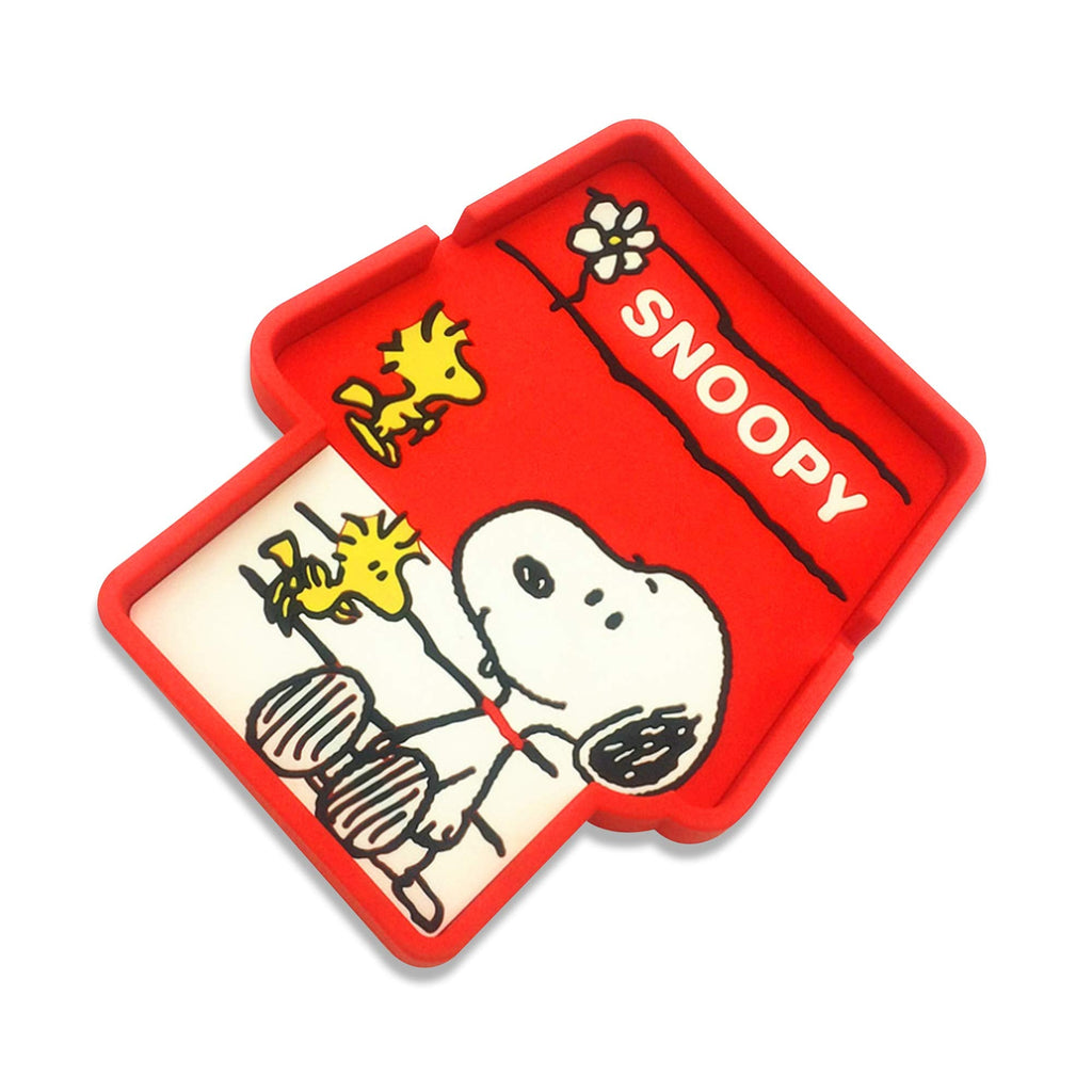 [Australia - AusPower] - Finex One Piece Snoopy and Woodstocks House Shape Car Dashboard Multi-use Anti-Slip Mat for Cell Phone Stand Sunglasses Keys Coins Pen Parking Ticket Small Gadgets Red (1 Piece Snoopy Silicone Mat) 