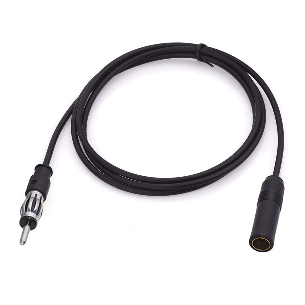 [Australia - AusPower] - Bingfu Car Radio Antenna Extension Cable 3 feet / 1m Car FM AM Radio Car Antenna Extension Cable Cord DIN Plug Connector Coaxial Cable for Vehicle Truck Car Stereo Head Unit CD Media Receiver Player 