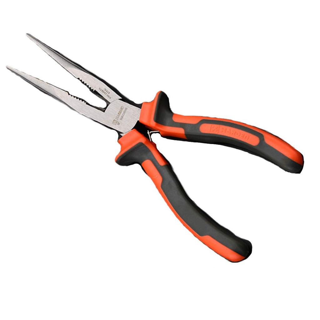 [Australia - AusPower] - Edward Tools Pro-Grip Needle Nose Pliers 6” - Hard Carbon Steel Jaws - Spring Loaded Design for Easier Use - Ergo Soft Handle with Safety Ridge - Long Reach for Home, Fishing, Jewelry, Crafts (1) 1 