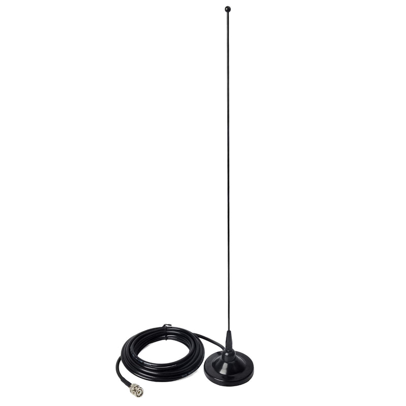 [Australia - AusPower] - HYS 2M Antenna Mobile Radio VHF(136-174Mhz) Vehicle/Car Dual Band Antenna BNC Male Connector Magnetic Base Mount W/13ft(4m) RG-58 Coax Cable for All VHF BNC Portable/Repeater/Mobile Radio 