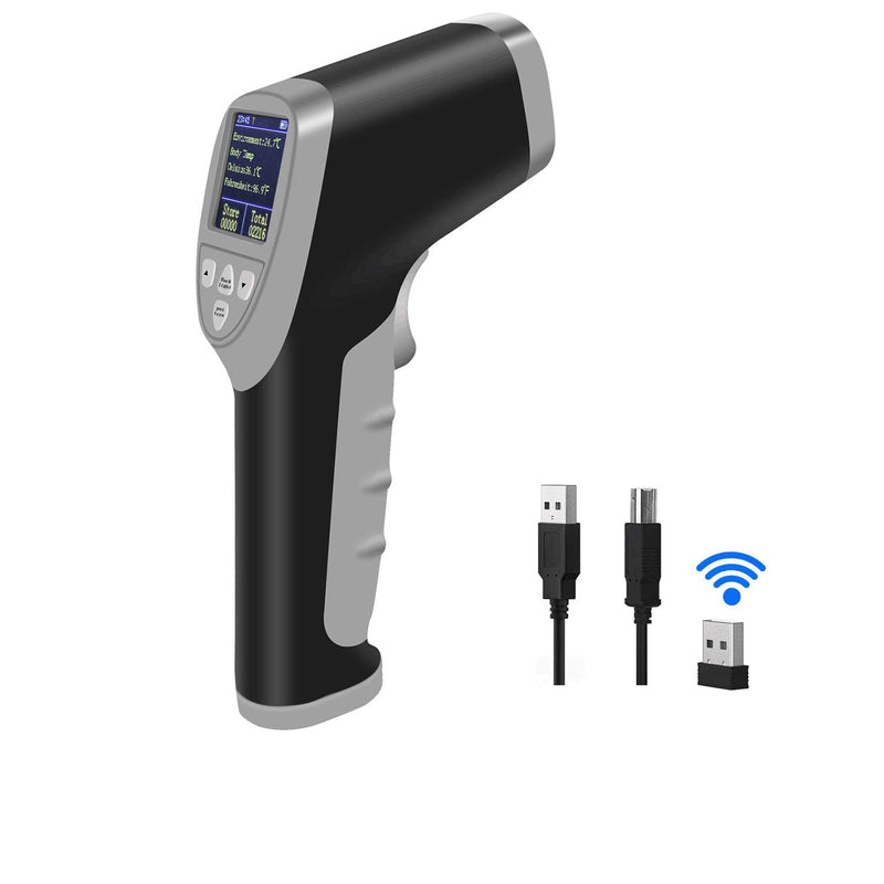 [Australia - AusPower] - 1D/2D/QR Bluetooth Wireless Handheld Barcode Scanner &2.4Ghz and USB Wired Symcode scan Code Plus Temperature Measurement Combo 
