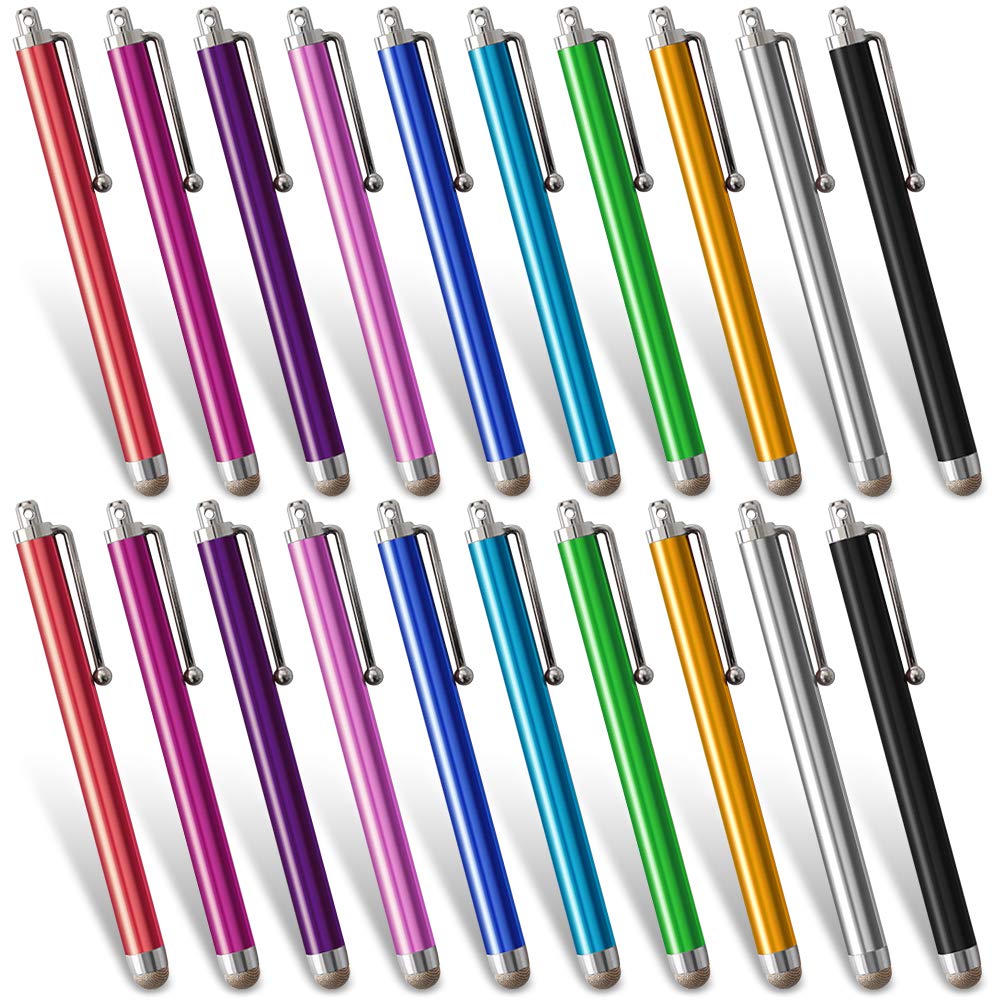 [Australia - AusPower] - XMONKEY Stylus Pen, 20 Packs Stylus with Mesh Fiber Tip and Aluminum Body for Touch Screen, Compatible with iPad, iPhone, Smart Phone and Tablet with Capacitive Touch Screen 