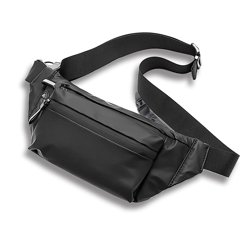 [Australia - AusPower] - MOVOYEE Water Resistant Fanny Pack for Walking Athletic Hiking Travel Pocket, Waist Bag Men Women Sling Chest Bag Over the Shoulder, Running Belt for iPhone 12 11 Pro Max Xs Xr 8 7 6 Plus Phone Pouch 01-Black 