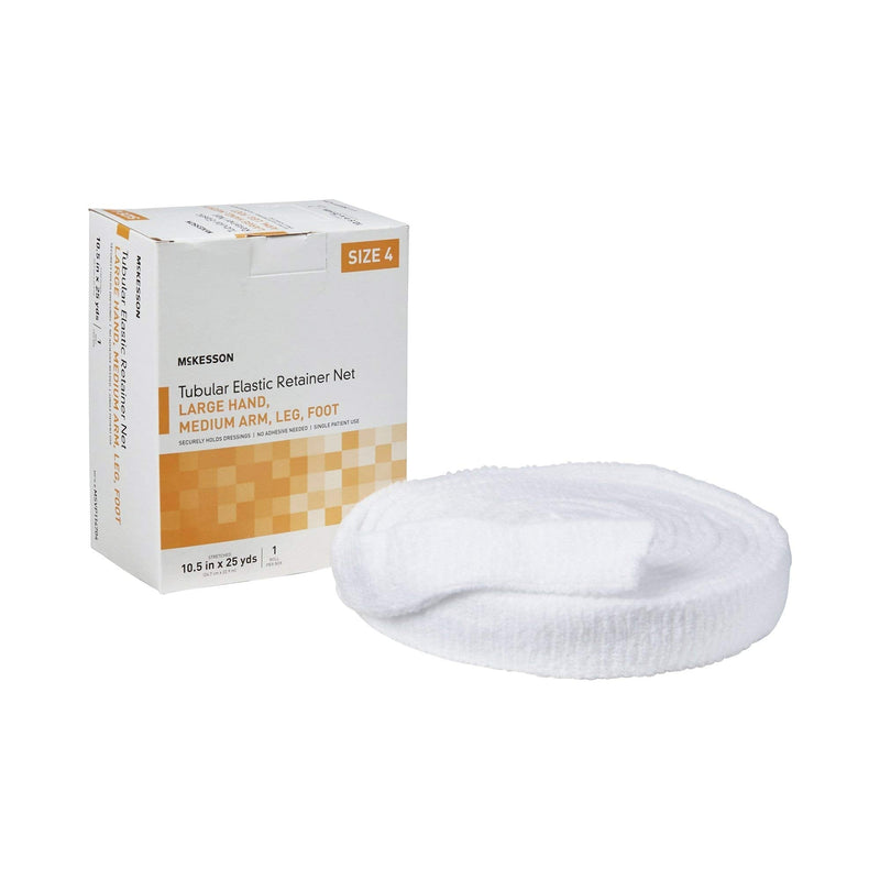 [Australia - AusPower] - McKesson Tubular Elastic Retainer Net Dressing, Non-Sterile, Hand, Arm, Leg, Foot, Size 4, 10 1/2 in x 25 yd, 1 Count, 1 Pack Size 4 1 Count 