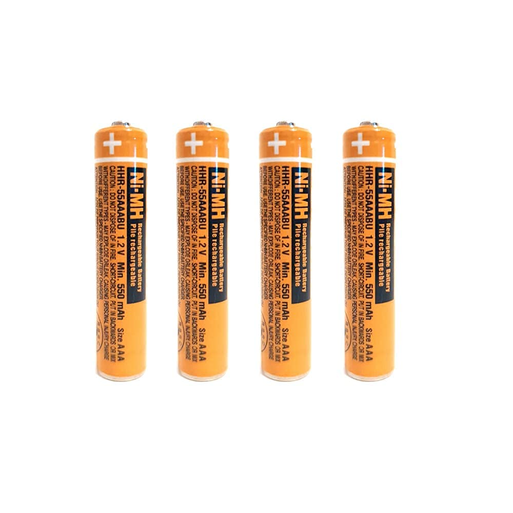 [Australia - AusPower] - 4 Pack 550mAh 1.2V AAA Rechargeble Battery,HHR-55AAABU NI-MH Replacement Battery for Pasonic Cordless Phones 