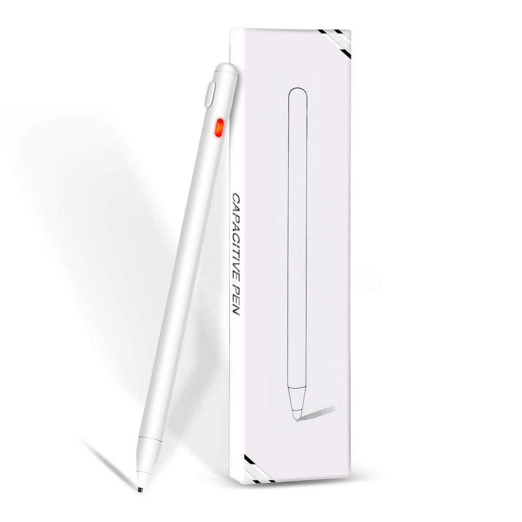 [Australia - AusPower] - Youshuo Stylus Pen for Touch Screens iPad Stylus, Stylus for iPhone, KSW KINGDO Rechargeable Stylus Pen for iPhone and iPad. (White) (White) 