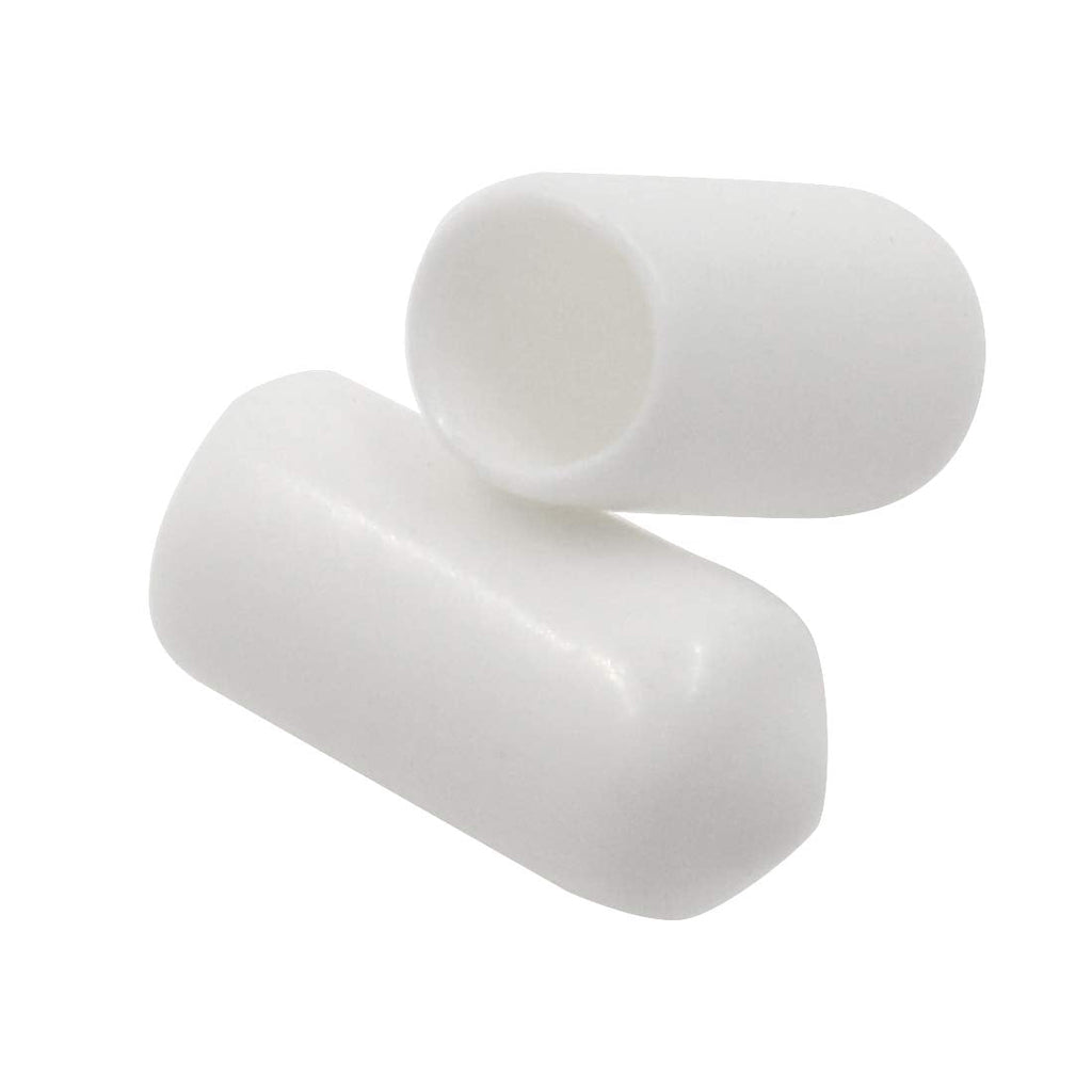 [Australia - AusPower] - Zorfeter 100 Pcs White Screw Thread Protectors 1/4" (6mm) PVC Flexible Round Tube Bolt End Caps 6mm ID 