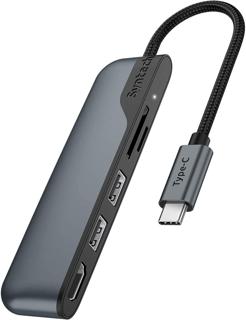 [Australia - AusPower] - Syntech USB C Hub, 5-in-1 USB C to HDMI Adapter with SD MicroSD Card Reader and 2 USB 3 Ports for MacBook Pro, MacBook Air 2020, iPad Pro 2020, Surface Go and More 