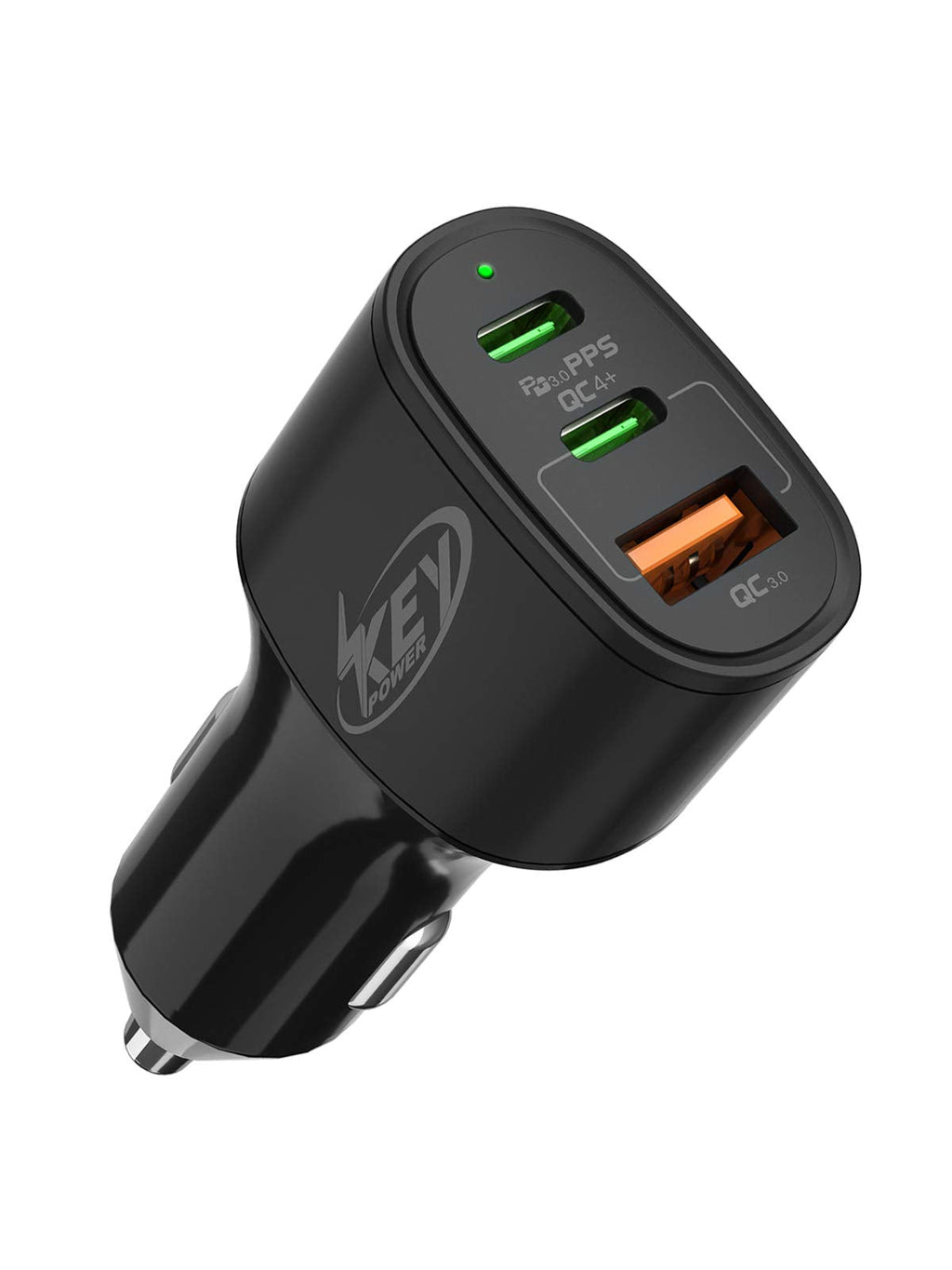 [Australia - AusPower] - USB C Car Charger 60W Key Power Fast Car Charge Type C Car Charger Adapter - Dual USB-C and USB-A Ports with 30W & 22.5W Compatible with iPhone 12/11/11 Pro Max/XS/XR/SE, iPad Pro, Galaxy, Pixel 
