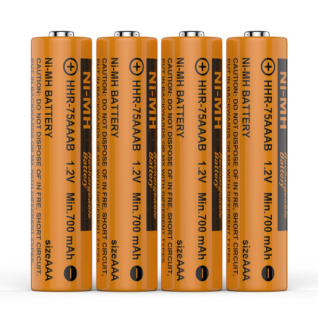 [Australia - AusPower] - 4 Pack 630mAh 1.2V AAA Rechargeble Battery,HHR-65AAABU NI-MH Replacement Battery for Pasonic Cordless Phones 630mah-4 pack 