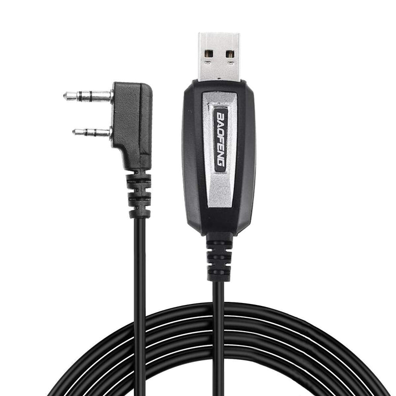 [Australia - AusPower] - Baofeng USB Programming Cable CH340 Chip for GMRS Radio Two Way Radio Baofeng UV-5R BF-F8HP GT-3TP BF-R3 BF-888S BF-82HP UV-9S GM-15PRO Handheld ham Radio transceiver with Driver CD (Black-CH340) Black-CH340 