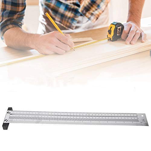 [Australia - AusPower] - Marking Ruler,Ultra Precision Stainless Steel T-Rule Carpenter Gauging Tool with Accurate 0.25mm for Measuring Winding Pipes Auto Metal Sheet 