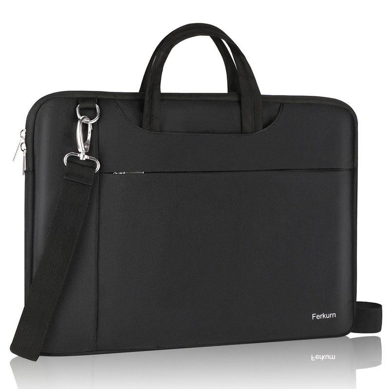 [Australia - AusPower] - Ferkurn Laptop Bag Sleeve Carrying Case Compatible with 17 17.3 Inch Computer/Notebook/MacBook Pro 17"/ Asus/ThinkPad/Samsung/Envy,Protective Computer Shoulder Waterproof Bag with Handle, Black 17 inch 