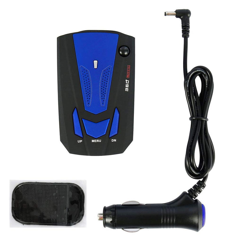 [Australia - AusPower] - Car 16 Band V7 360 Degree GPS Speed Safety Anti-Laser Detector Voice Alarm Vehicle Radar Detector, Blue 
