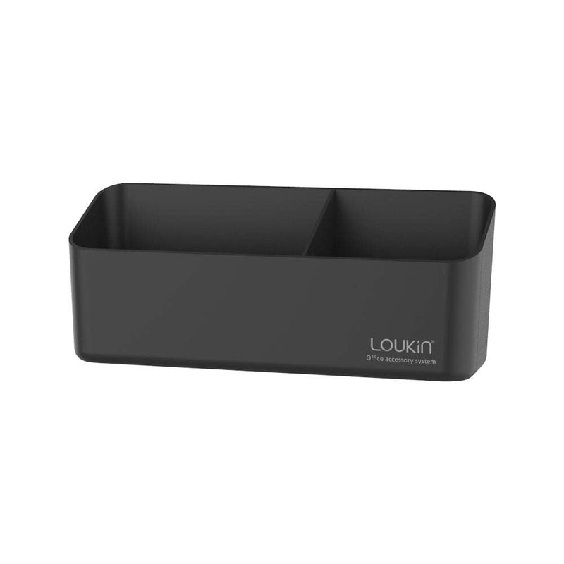 [Australia - AusPower] - LOUKIN Magnetic and Adhesive Marker Holder, Dry Erase Accessory Tray, Magnetic Storage Organizer for Whiteboard, Glass or Refrigerators (Black) Black Set 