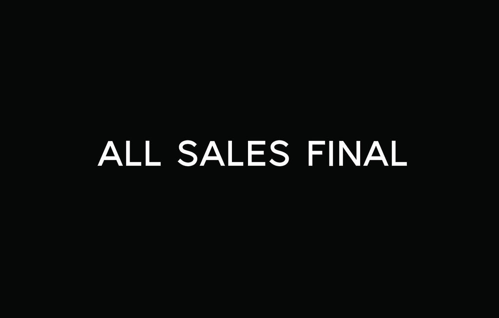 [Australia - AusPower] - NAHANCO CD35ASF2-10 Retail Sign Card for Displays, “All Sales Final”, 3 ½”H x 5 ½”W, Black with White Print on Card Stock – 10/CTN. 