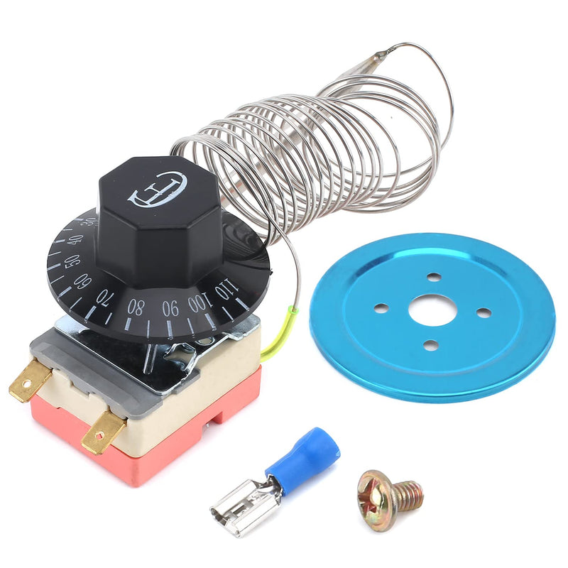 [Australia - AusPower] - Fielect 1Pcs AC 250 16A 30℃-110o℃ Temperature Control Switch 2 Pin Liquid Expansion Temperature Control Switch, 2m Length 2F 2M 30℃-110℃ 