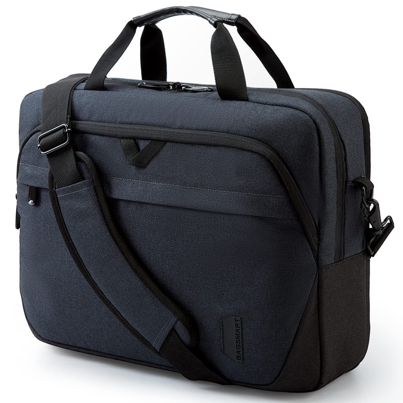 [Australia - AusPower] - Laptop Bag,BAGSMART 15.6 Inch Business Briefcase,Lockable Computer Bag 15.6'',Work Bag for Men Women,Water-Repellent Shoulder Messenger Bag,Travel Office Class,Blue Blue-15.6 Inch 