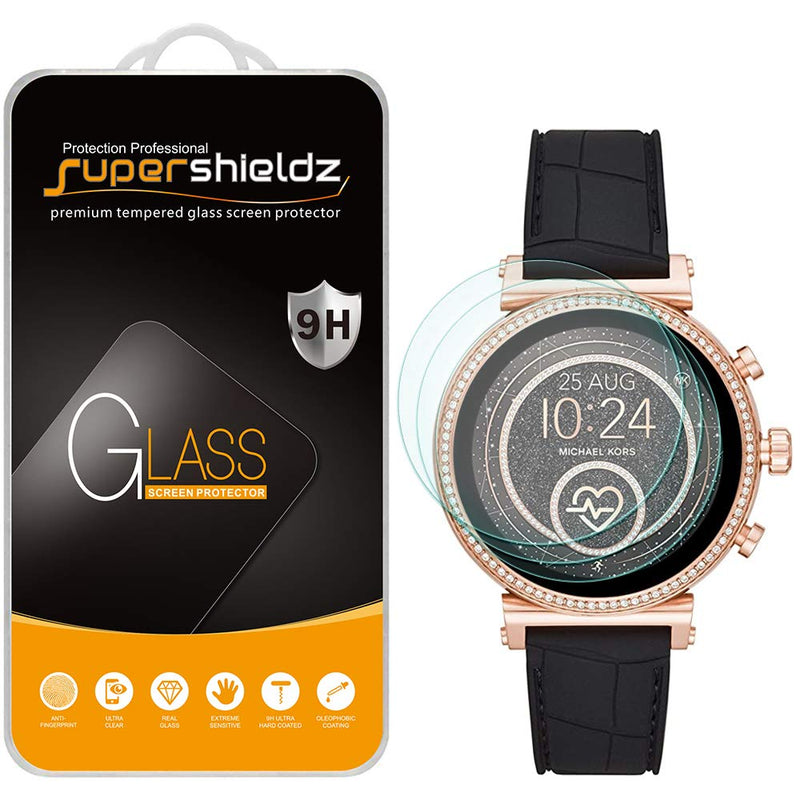 [Australia - AusPower] - (3 Pack) Supershieldz Designed for Michael Kors Access (Gen 4) Sofie Smartwatch (MKT5061,MKT5062,MKT5063,MKT5064,MKT5066,MKT5067,MKT5068,MKT5069) Tempered Glass Screen Protector, Anti Scratch, Bubble Free 