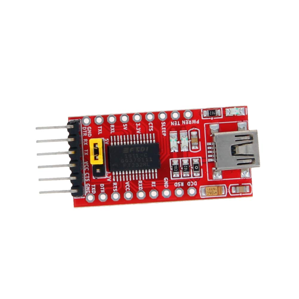 [Australia - AusPower] - Fielect 1Pcs FT232RL FTDI Mini USB to TTL Single Chip Serial Converter Adapter Module for arduino 