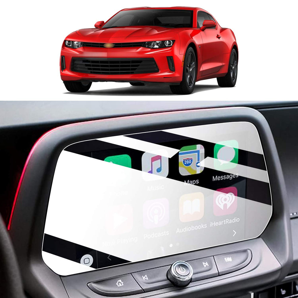 [Australia - AusPower] - Screen Protector Foils for 2014-2021 Camaro Navigation Display Tempered Glass 9H Hardness Anti Glare & Scratch HD Clear Chevrolet LCD GPS Touch Screen Protective Film (2016-2021 8In) 2016-2021 8In 