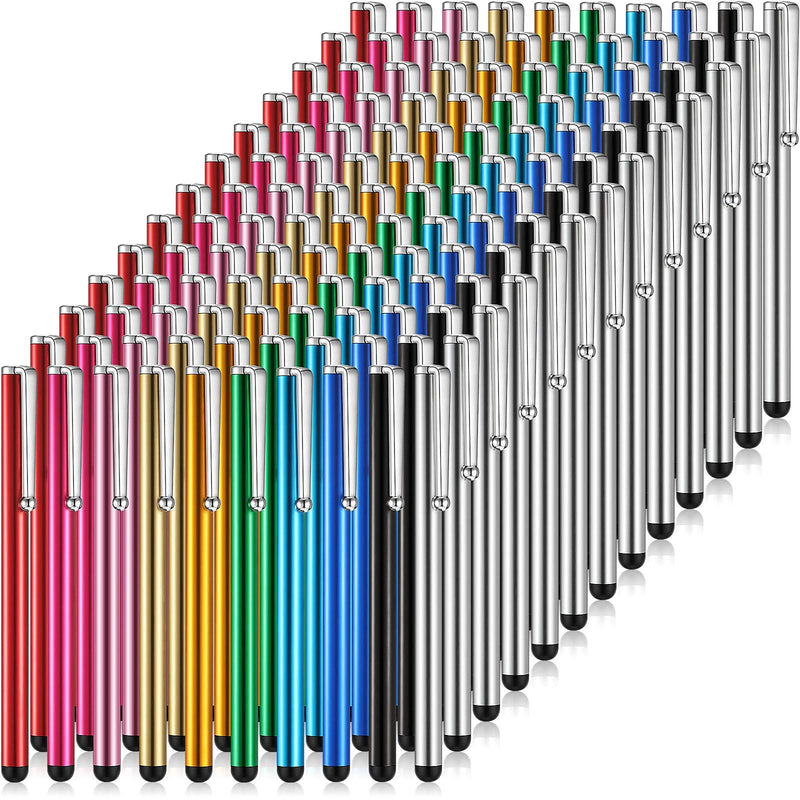[Australia - AusPower] - 130 Pieces Stylus Pens for Touch Screens Slim Capacitive Stylus Universal Digital Pen Compatible with Most Devices with Capacitive Touch Screen, 10 Colors 