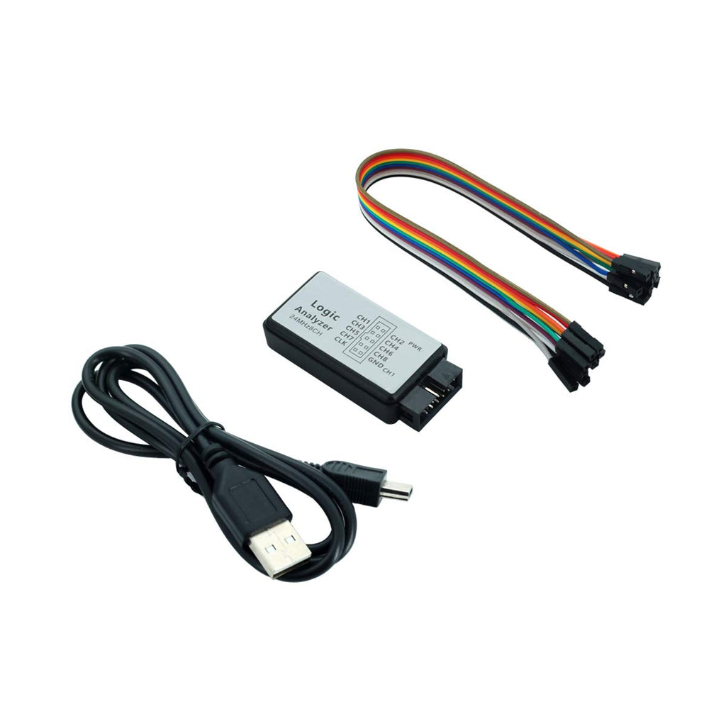 [Australia - AusPower] - DEVMO 24MHz 8CH 24MHz 8 Channel USB Logic Analyzer Device with EMI Ferrite Ring USB Cable UART IIC SPI Debug Compatible with Ar-duino ARM FPGA M100 SCM 