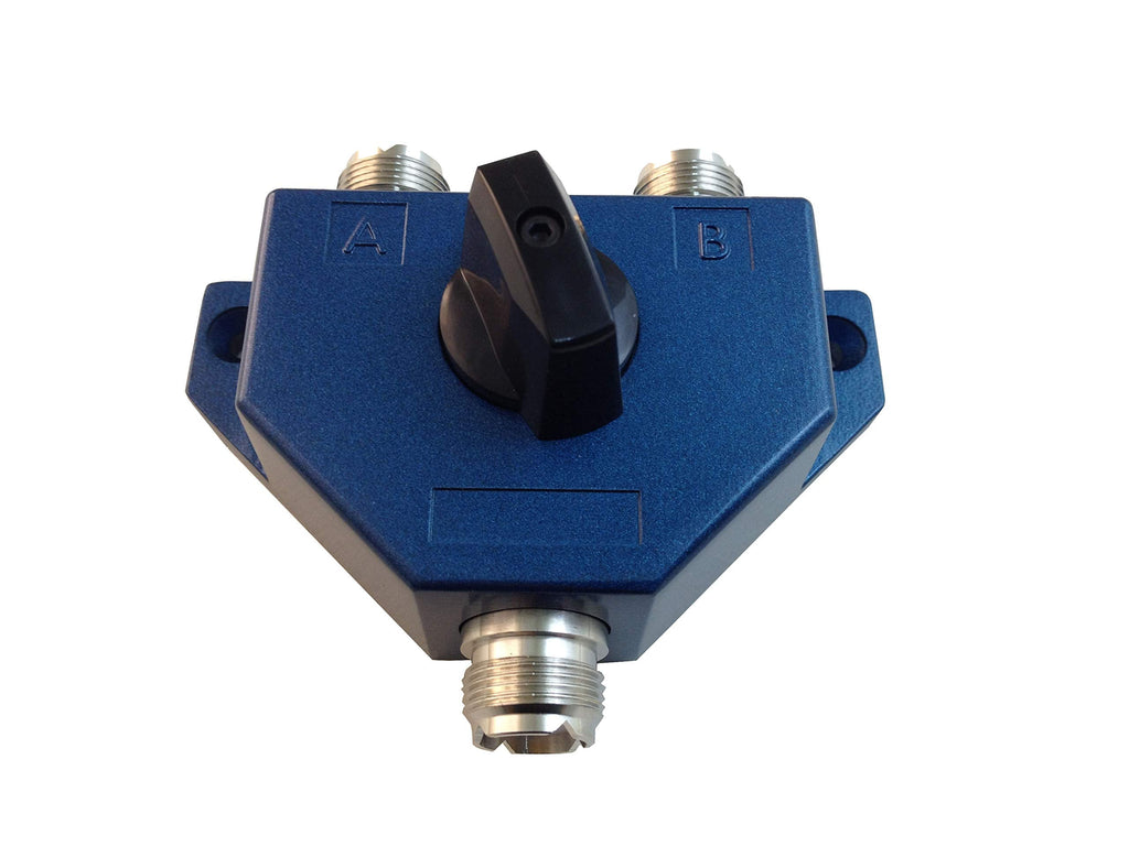 [Australia - AusPower] - Anteenna TW-102BLUE 2 Position Coaxial Switch for 144/440MHz HAM CB or HF/VHF/UHF Radio UHF Female (SO-239) Connector Plated NI 