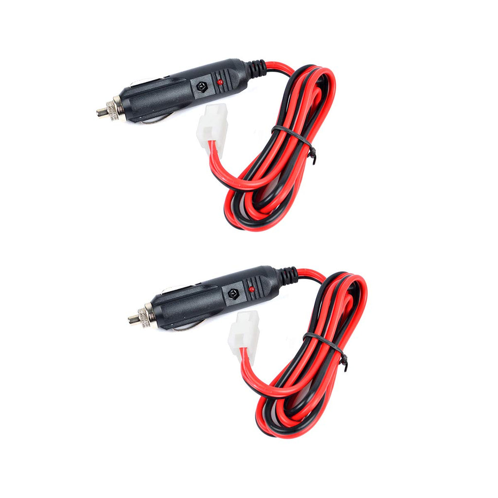 [Australia - AusPower] - UAYESOK 12V DC Power Cord Mobile Radio Car Charger Cable LED Lights Power Cigarette Lighter for Icom IC-F1610 IC-F1010 IC-F2010 Yaesu FT-7800R FT-8900R Transceiver（2 Pack） 