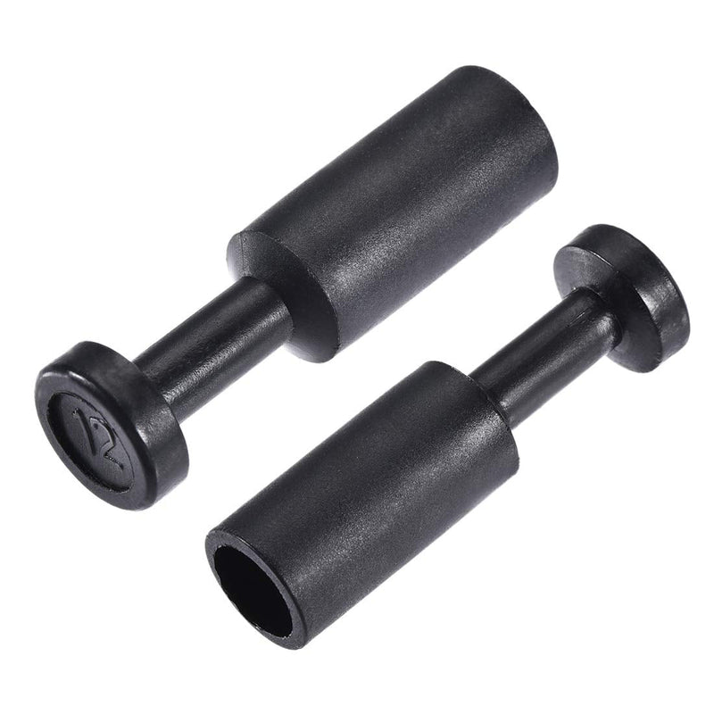 [Australia - AusPower] - uxcell Push to Connect Fittings, Cap Style Pneumatic Blanking Plugs, Fit for 12mm Inner Dia. Air Hose Tube Pipe, Plastic, Black, Pack of 15 