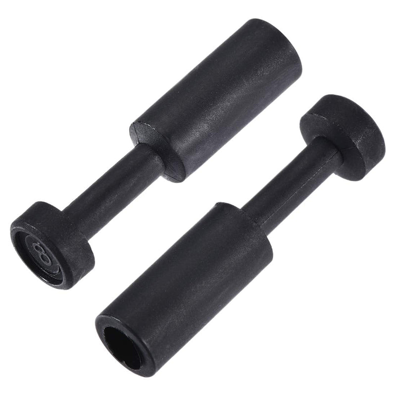 [Australia - AusPower] - uxcell Push to Connect Fittings, Cap Style Pneumatic Blanking Plugs, Fit for 8mm Inner Dia. Air Hose Tube Pipe, Plastic, Black, Pack of 10 