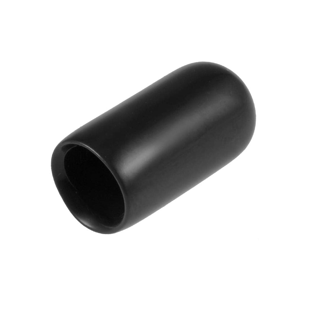 [Australia - AusPower] - uxcell 80pcs Rubber End Caps 1/4"(6mm) ID Vinyl Round End Cap Cover Screw Thread Protectors Black 