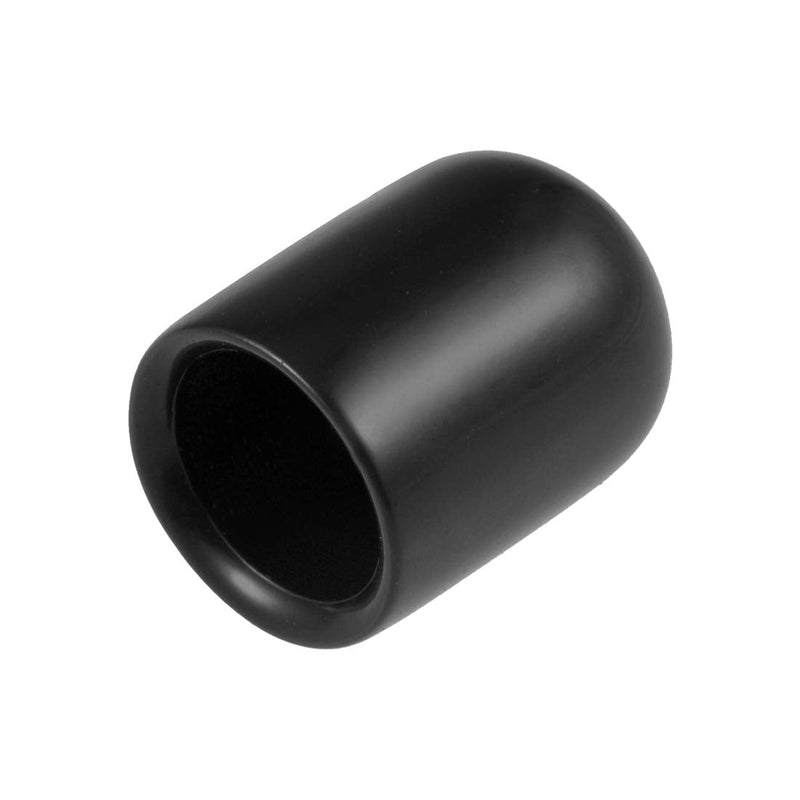 [Australia - AusPower] - uxcell 20pcs Rubber End Caps 8.5mm ID Vinyl Round Tube Bolt Cap Cover Thread Protectors Black 