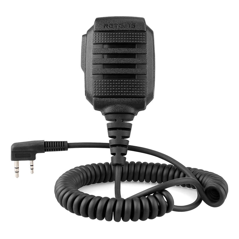 [Australia - AusPower] - Retevis IP54 Waterproof 2 Pin Speaker Mic, Compact Walkie Talkie Microphone for Baofeng BF-F8HP UV-5R BF-888S Retevis RT21 RT22 H-777 RT68 RT27 RT1 Arcshell AR-5 Two Way Radios (1 Pack) 
