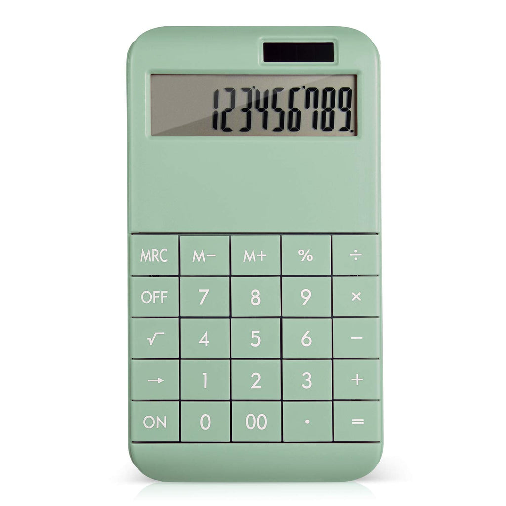 [Australia - AusPower] - EooCoo Basic Standard Calculator 12 Digit Desktop Calculator with Large LCD Display for Office, School, Home & Business Use, Modern Design - Green 