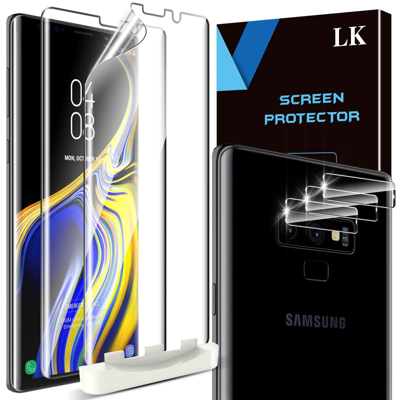 [Australia - AusPower] - [2+3 Pack] LK Compatible with Samsung Galaxy Note 9, 2 Pack Screen Protector + 3 Pack Camera Lens Protector, in-Display Fingerprint Support, HD Ultra-Thin, Flexible TPU Film for galaxy note 9 Galaxy Note 9 6.4-inch Transparent 