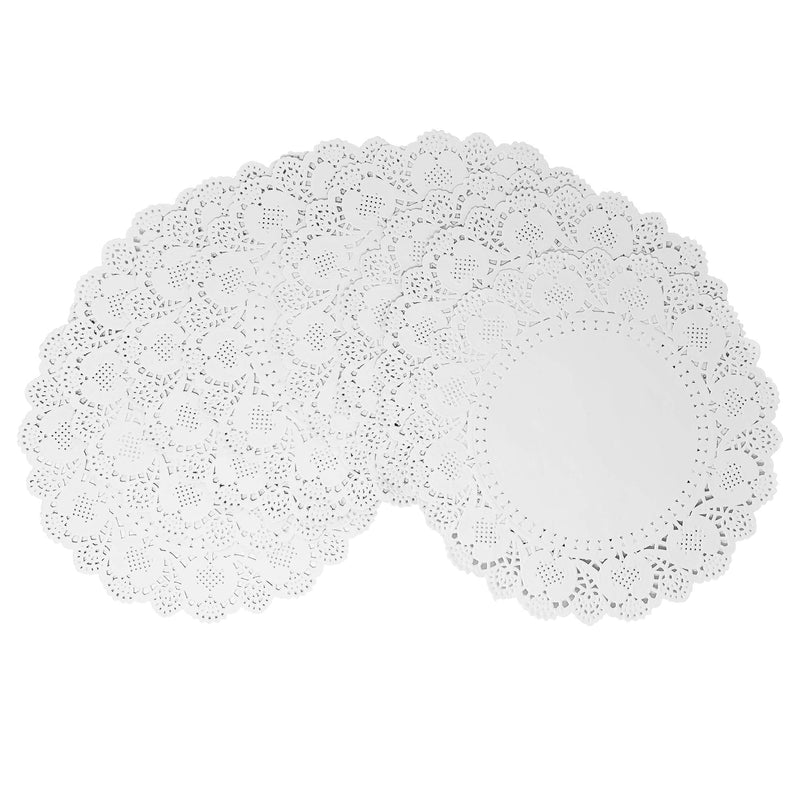 [Australia - AusPower] - Paper Doilies - EXTRA THICK 12" Round White Royal Lace Doily - Decorative & Disposable For Food, Dessert, Treats, Tea Party (50-Pack, White) 50-Pack 
