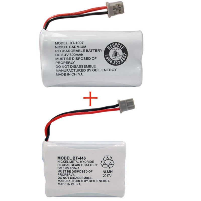 [Australia - AusPower] - 3 Pack BT-1007 Cordless Phone Battery Compatible for Uniden BT1007 BT904 BT-904 BT1015 BT-1015 with 2 Pack 3.6V 800mAh BT446 BT-446 BBTY0503001 BT-1004 BT-1005 
