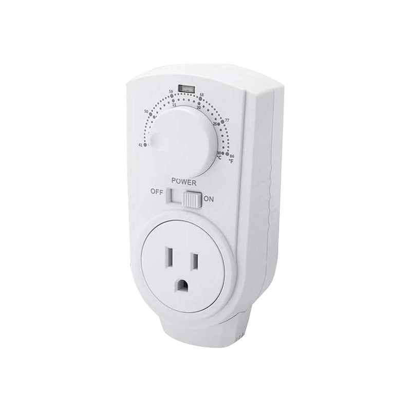 [Australia - AusPower] - EconoHome Adjustable Thermostat - Universal Plugin Heating & Cooling Thermostat - Compatible with Most EconoHome Wall Mount Space Heaters 